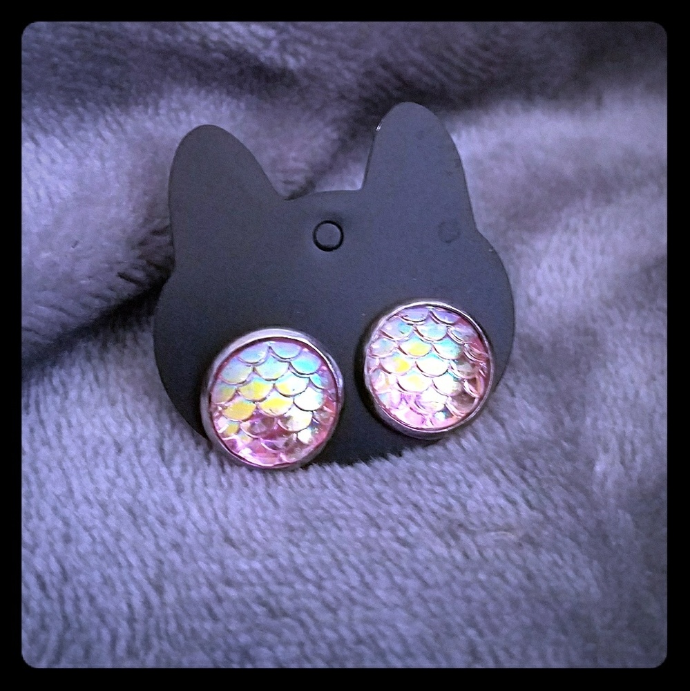 Mermaid scale earrings